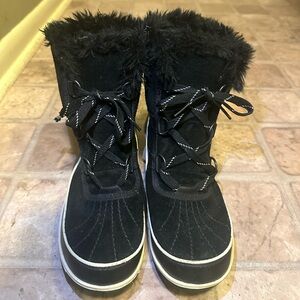 Women's Black SOREL Fur-Lined Winter Boots NWOT